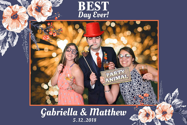 Photo booth photo from wedding - selfie events st. louis